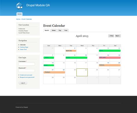 drupal calendar.